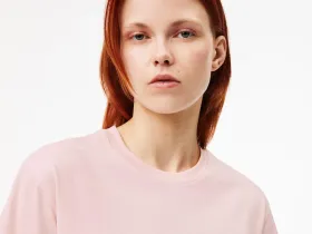 Женская футболка Lacoste свободного кроя из мягкого хлопка