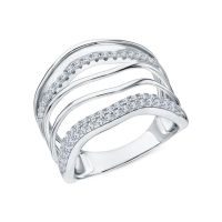 Серебряное кольцо с фианитами