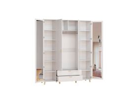 Распашной шкаф Пронто 4-190x240 Белый с зеркалом