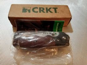 Полуавтоматический складной нож Natural 2 - Cocobolo with G10 Bolster, CRKT 7080W, сталь 8Cr13MOV, рукоять дерево кокоболо