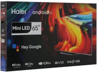 Телевизор Haier DH1VWQD06RU, 65", QLED 4K UHD, 144 Гц, Smart TV (Android TV), серый