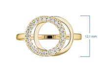 Классическое кольцо из желтого золота с бриллиантами э0301кц01210501