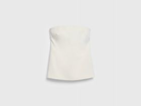 Корсетный топ из поливискозы, Бежевый
