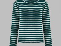 Лонгслив из хлопка в полоску