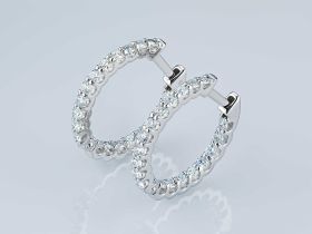 Серьги из белого золота э4712сг12210301