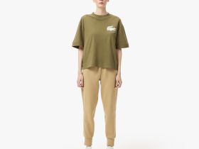 Женская футболка Lacoste свободного кроя