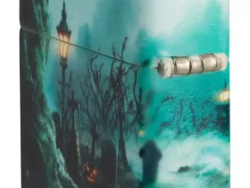 Зажигалка ZIPPO Graveyard с покрытием 540 Matte, латунь/сталь, разноцветная