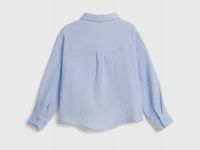 Рубашка из муслина для девочек, Голубой