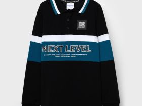 Джемпер трикотажный с воротником поло для мальчиков