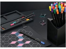 Набор крандашей цветных Faber-Castell "Black Edition" 24 цв., черное дерево, картон