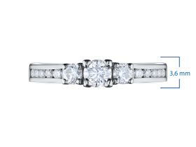 Классическое кольцо из белого золота с бриллиантами э4701кц02163500