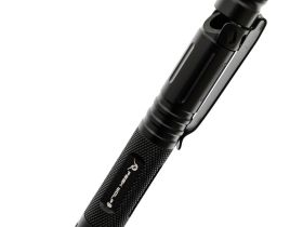 Тактическая ручка для выживания с фонариком 11 в 1, синяя