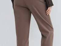 Зауженные прямые брюки, Коричневый