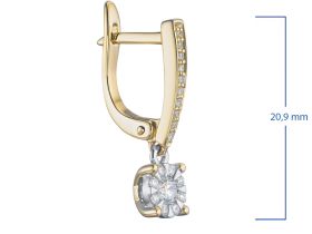 Серьги из комбинированного золота э4812сг01210953