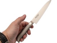 Кухонный нож универсальный Tojiro Fuji Cutlery Narihira FC-60, сталь Mo-V, рукоять нержавеющая сталь, серебристый