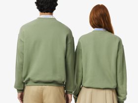 Хлопковый свитшот Lacoste свободного кроя унисекс