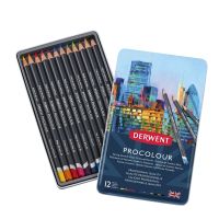 Набор карандашей цветных Derwent "Procolour" 12 цв в метал. коробке
