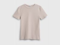 Футболка в рубчик, Бежевый