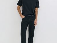 Джинсы Straight с накатом, Черный