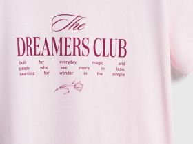 Футболка с принтом, Розовый