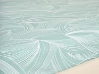 Простыня на резинке Танцующие листья/Dancing Leaves green