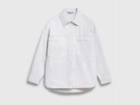 Джинсовая куртка-рубашка, Белый