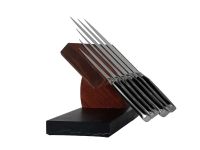 Подставка для ножей магнитная Woodinhome KS015SWN-ST, орех/мрамор