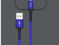 Кабель Pero DC-06 USB to Apple Lightning/microUSB/USB-C 2m Blue