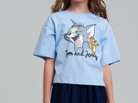 Фуфайка трикотажная для девочек (футболка)