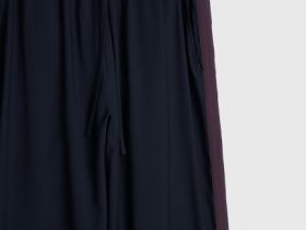 Прямые брюки с лампасами, Черный