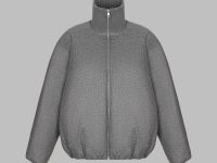 Утепленная куртка с воротником-стойкой