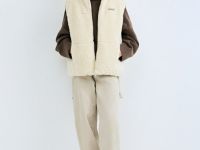 Вельветовые брюки Baggy для девочек, Бежевый