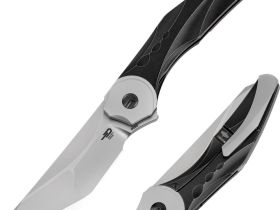 Складной нож Bestech Excentric, сталь M390, рукоять титан, черный