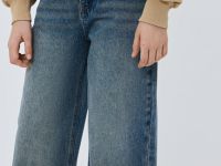 Широкие джинсы для девочек, Синий