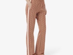 Женские расклешенные спортивные брюки Lacoste с монограммой