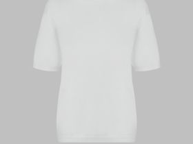 Легкий джемпер полуприлегающего кроя с коротким рукавом