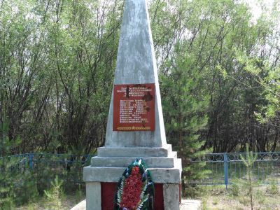 Памятник на месте расстрела партизан