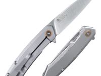 Нож складной Ruike P831S-SA, сталь 14C28N, рукоять сталь, серый