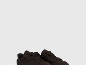 Кроссовки из натуральной замши, Коричневый