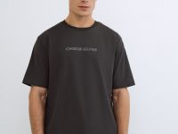 Футболка с текстовым принтом, Серый