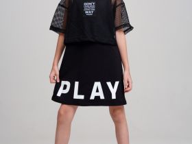 Комплект трикотажный для девочек: сарафан, фуфайка (футболка)