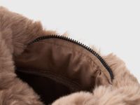 Коричневая меховая сумка Глория Джинс