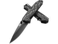 Полуавтоматический складной нож Hyperspeed, CRKT 7020, сталь 8Cr14MoV Black Oxide Coating, рукоять термопластик GRN