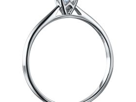 Помолвочное кольцо из серебра э0612кц05210201_white