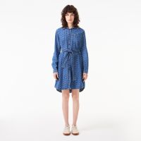 Женское хлопковое платье Lacoste с поясом на пуговицах