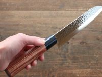 Нож шефа Сантоку Kanetsune, сталь DSR1K6, рукоять pakka wood