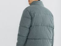 Утеплённая куртка с воротником-стойкой, Серый