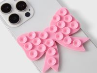 Розовый держатель «Бант» с присосками для смартфона Глория Джинс