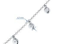 Браслет из серебра с бриллиантами э0601бр12154100