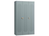 Распашной шкаф Луми 3-136x242 Серо-зеленый